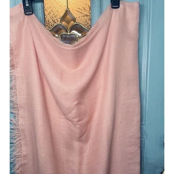 Peach Charming Charlie Luxurious Pashmina With Fringe 77 X 44 - Picture 5 of 6